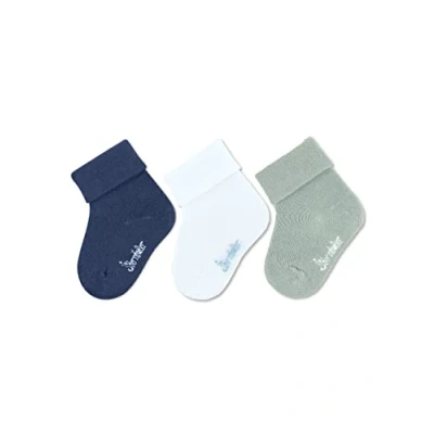 Abbildung von Sterntaler Baby Jungen Socken Söckchen 3er Pack uni Bambus Baby, Babysöckchen aus Bambuszellstoff blau, 14