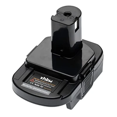 Abbildung von vhbw Akku Adapter kompatibel mit DeWalt &amp; Milwaukee Elektrowerkzeug/Akku für 20 V Li Ion Akkus auf 18 Ryobi Gerät