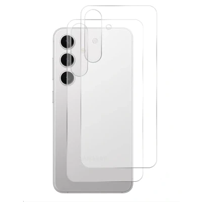 Abbildung von GIOPUEY Rückseite Folie Kompatibel mit Samsung Galaxy S24 Plus, Hochwertige Materialien TPU Matte Textur Plus Schutzfolie Translucent [2 Stück]