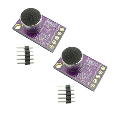 Abbildung von Aihasd 2 Stück MAX9814 Elektret Mikrofon Verstärkermodul AGC Soundmodul Automatische Verstärkung Steuerplatine Niedriger THD for Arduino