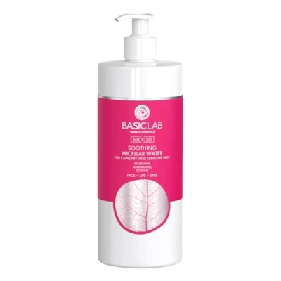 Abbildung von BasicLab Dermocosmetics Beruhigendes Micellar Lotion für kapillare und empfindliche Haut 500 ml Hautreinigung Make up Entferner die Hautpflege