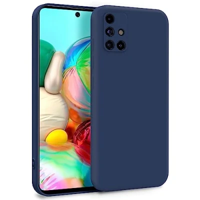 Abbildung von MyGadget Hülle für Samsung Galaxy A71 4G Zweilagige Handyhülle mit Kameraschutz Cover Innenfutter &amp; Silikon außen Dunkelblau