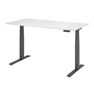 Abbildung von Hammerbacher Schreibtisch XDKB16 Weiß/Graphit