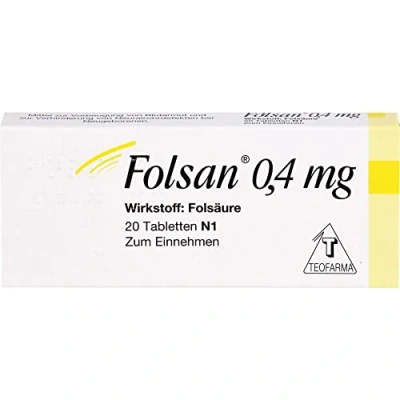 Abbildung von Folsan 0,4 mg Tabletten 20 St