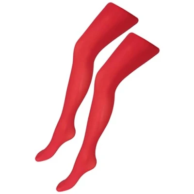 Abbildung von TupTam Mädchen Feinstrumpfhose Microfaser 40 DEN 2er Pack Strumpfhosenset, Farbe: Rot, Größe: 152 164
