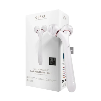 Abbildung von Geske SMARTAPPGUIDED Sonic Facial Roller 4 IN 1 Gesichtspflege Zubehör, Größe: One Size, Starlight