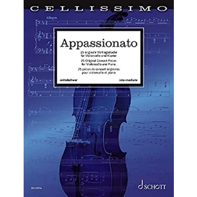 Abbildung von Appassionato: 25 originale Vortragsstücke. Violoncello und Klavier. (Cellissimo)