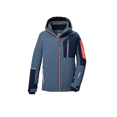 Abbildung von killtec Jungen Skijacke/Funktionsjacke mit Kapuze und Schneefang KSW 391 BYS SKI JCKT, blaugrau, 140, 42100 000