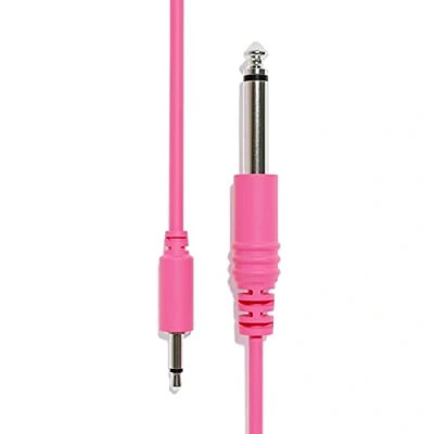 Abbildung von ExcelValley 1 Pack Mono Patchkabel TS 3,5mm 1/8&quot; zu 6,35mm 1/4&quot; [Rosa 45 cm 17,72&quot;]