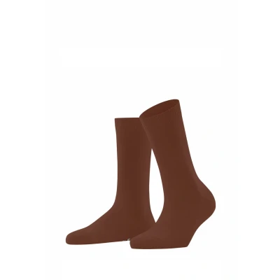 Abbildung von FALKE Damen Socken Family W So nachhaltige Baumwolle einfarbig 1 Paar, Braun Havana Club 5197, 39 42