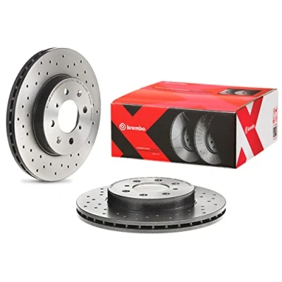 Abbildung von Brembo 08.N123.11 Hintere Bremsscheibe mit UV Lackierung, Anzahl 2