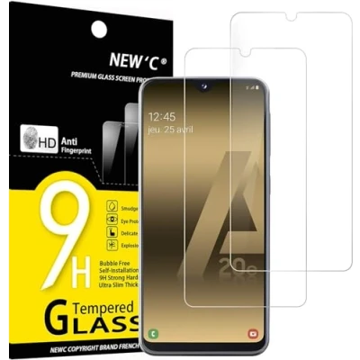 Abbildung von NEW&#039;C 2 Stück, Panzer Schutz Glas für Samsung Galaxy A20e, Frei von Kratzern, 9H Härte, HD Displayschutzfolie, 0.33mm Ultra klar, Ultrabeständig