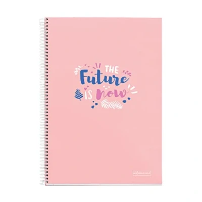 Abbildung von Miquelrius Notizbuch, 4 x Blatt, kariert, mit Rand, Folio Format, 80 90 g Papier, Pink
