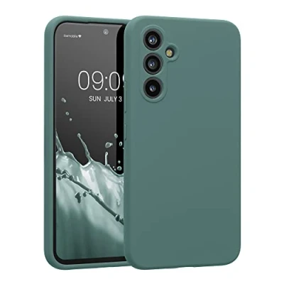 Abbildung von kwmobile Hülle kompatibel mit Samsung Galaxy A54 5G Case gummiert Silikon Handyhülle Schutzhülle Arctic Night