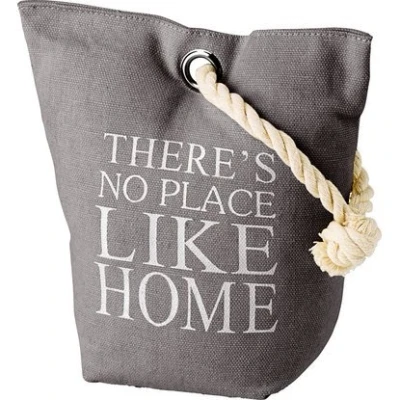 Abbildung von Lilienburg Türstopper schwer 2 kg Stoff Sack Grau Vintage Seil &quot;Theres No Place Like Home &quot; (Grau 1)