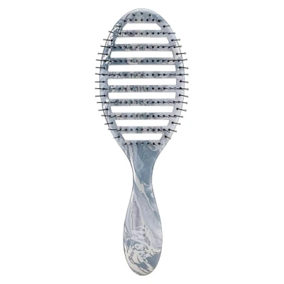 Abbildung von Wet Brush Speed Dry Hair Metallic Marble, Silver Vented Design and Ultra Soft HeatFlex Bristles Are Blow Safe With Ergonomic Handle Manages Tangle Uncontrollable Pain Free