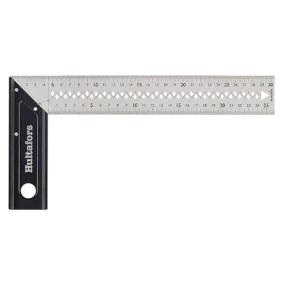 Abbildung von Hultafors Winkel Prof 300 mm S30P, pulverbeschichteter Aluminiumanschlag und Edelstahlklinge