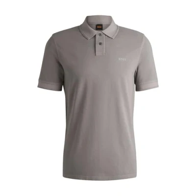 Abbildung von BOSS Prime Poloshirt, Herren, Größe: Medium, Open grey
