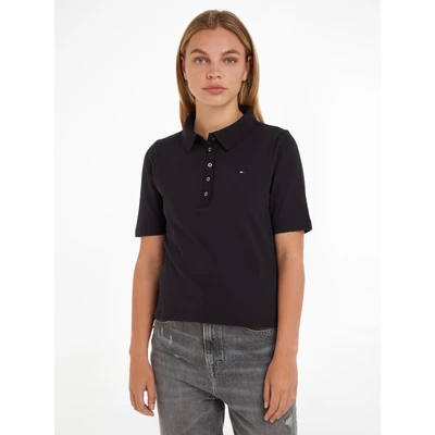 Abbildung von Tommy Hilfiger REG SS Poloshirt, Damen, Größe: XS, Black