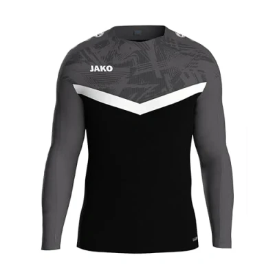 Abbildung von JAKO Iconic Langarmshirt, Herren, Größe: 46/48, Schwarz/anthrazit