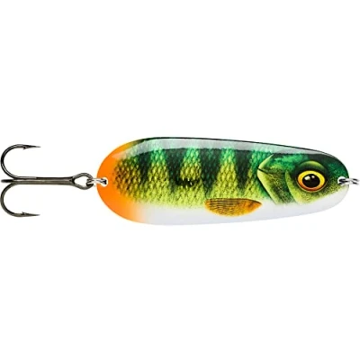 Abbildung von Rapala Angelköder Nauvo Angelzubehör Metallkörper Salzwasser &amp; Süßwasser Spinnköder Sinkend Lauftiefe: Variabel Größe: 9,5cm / 37g Hergestellt in Estland Live Perch