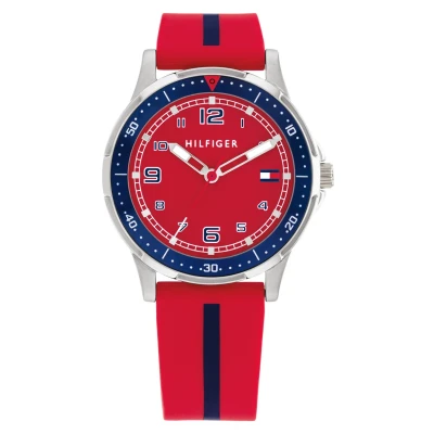 Abbildung von Tommy Hilfiger Sport Uhr Silber blau rot für Kinder, Größe: One Size,
