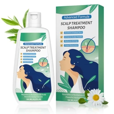 Abbildung von Anti Schuppen Shampoo Herren/Frauen,Teebaumöl Pilz mit Natürliche Kräuterextrakte,Wirksame Linderung von Schuppenflechte Kopfhaut,Fettige Schuppen，Trockene Juckende Kopfhaut，Entzündungen 120ml