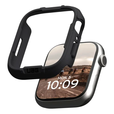 Abbildung von URBAN ARMOR GEAR Scout Case für Apple Watch 9/8/7 (45mm) Hülle (Sturz und stoßsicher, nach US Militärstandard, Robust Passgenau, Displayschutz durch erhöhten Rand) schwarz