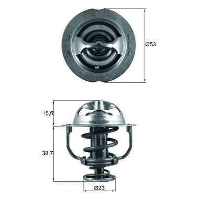 Abbildung von MAHLE ORIGINAL TX 200 90D Kühlwasserthermostat 90 53 mit Dichtung VOLKSWAGEN: Jetta 4, Beetle Schrägheck