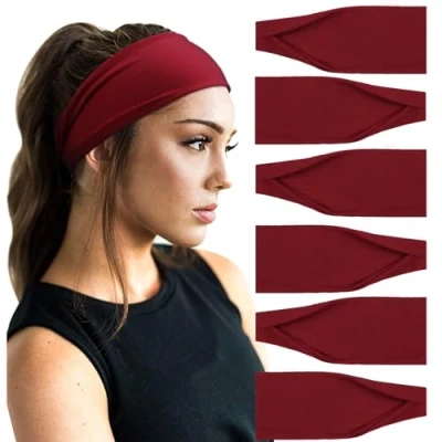 Abbildung von DRESHOW Damen Stirnband Kopfband Haarband Turban Elastische Haarschmuck für Mädchen Alltag Yoga Sport Fitness