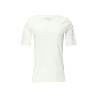 Abbildung von s.Oliver Damen T Shirt, Baumwolle, Rundhals, Kurzarm, Elastisch, Creme, Größe 36