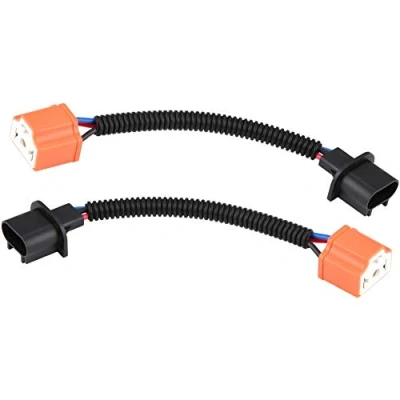 Abbildung von Konvertierungskabel, 2 Stk. H13 9008 auf H4 9003 Hb2 Adapter Konvertierungskabel für Scheinwerfer mit LED Buchse, schwarz