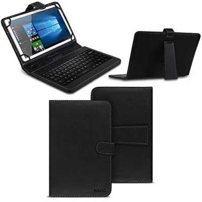 Abbildung von NAmobile Schutzhülle kompatibel für Wortmann Terra Pad 1006 Tastatur Hülle Tasche QWERTZ Keyboard USB Cover Case