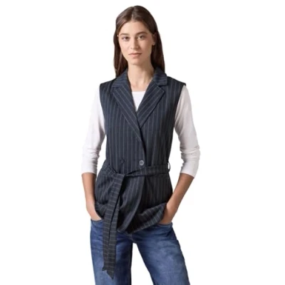 Abbildung von Cecil Blazerweste Weste, Damen, Größe: XL, Blau