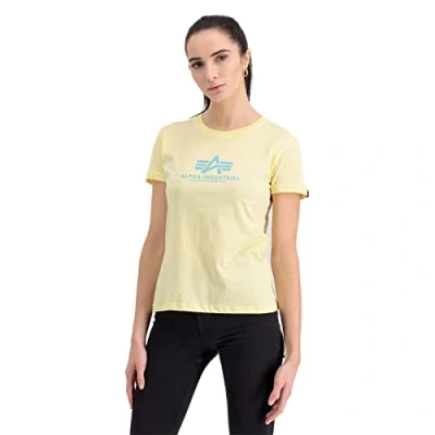 Abbildung von Alpha Industries NEW Tshirt print, Damen, Größe: Small, Pastel yellow