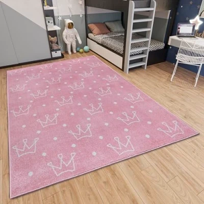 Abbildung von HANSE Home Kinderteppich &quot;Adventures Crowns&quot;, rechteckig, 7 mm Höhe, Spielteppich, fest, Kinderzimmer, Kurzflor, Spielunterlage