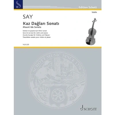 Abbildung von Kaz Dağları Sonatı (Mount Ida Sonate): Zweite Sonate für Violine und Klavier. op. 82. Partitur Stimme. (Edition Schott)