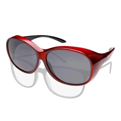 Abbildung von ActiveSol Sonnenbrille Überziehsonnenbrille Damen MEGA (inklusive Schiebebox und Brillenputztuch) Vintage Stil