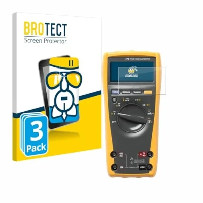 Abbildung von BROTECT Schutzglas für Fluke 179 Multimeter (3 Stück) Schutzfolie Panzer Folie Glas [Extrem Kratzfest 9H, Anti Fingerprint, Ultra Transparent]