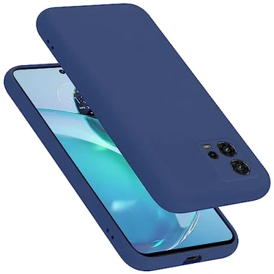 Abbildung von Cadorabo Hülle kompatibel mit Motorola Moto G72 Silikon Handyhülle für Case aus flüssigem Kratzfeste und stoßfeste dünne TPU Schutzhülle Liquid BLAU