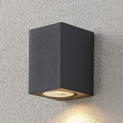 Abbildung von Lucande Wandstrahler Lavina, 10 cm, anthrazit, GU10, 1 fl.