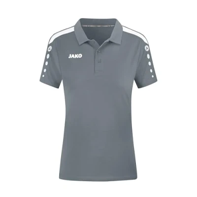 Abbildung von JAKO Fussball Power Poloshirt, Damen, Größe: 38, Grauweiss