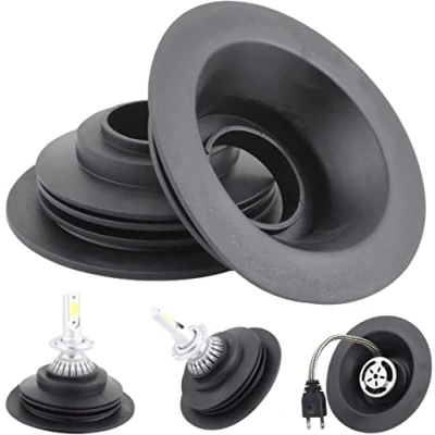 Abbildung von TOMALL PVC Gummidichtung Staubdicht Abdeckung für Scheinwerfer Conversion Kit (32mm Lochdurchmesser) Wasserdichte C6 C6F
