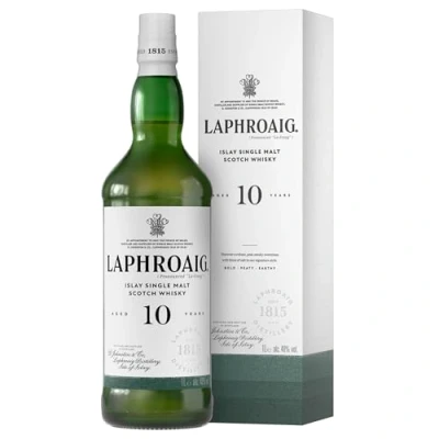 Abbildung von Laphroaig 10 Jahre Islay Single Malt Scotch Whisky einzigartig rauchig torfiger Geschmack, 40% vol, 700 ml ( Die Geschenkverpackung kann variieren)