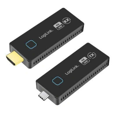 Abbildung von LogiLink HDMIÜbertragungs Set USB C zu drahtlos 30m Kabel /Adapterset Digital/Daten (HDW0104)