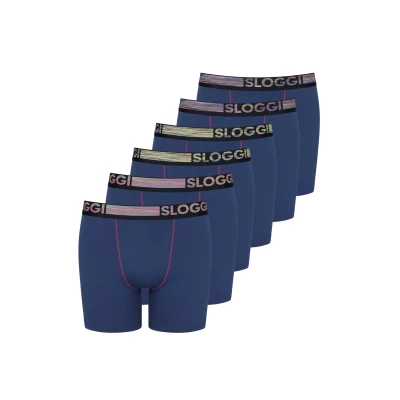 Abbildung von Sloggi Herren GO ABC Natural H Short 6P, TWILIGHT BLUE, M