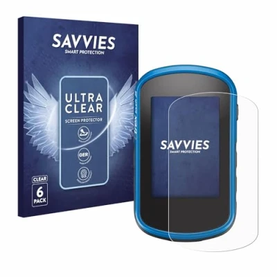 Abbildung von Savvies 6 Stück Schutzfolie für Garmin eTrex Touch 35 Displayschutz Folie Ultra Transparent