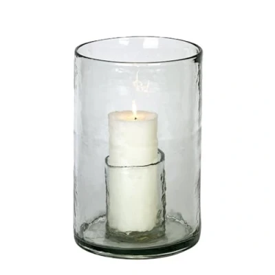Abbildung von Lambert Salerno Windlicht Klarglas,gehämmert H30 D20cm