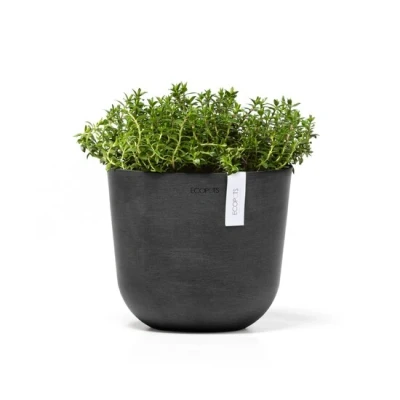 Abbildung von Ecopots Oslo mini 19 cm dunkel grau Pflanzentopf/Blumentopf