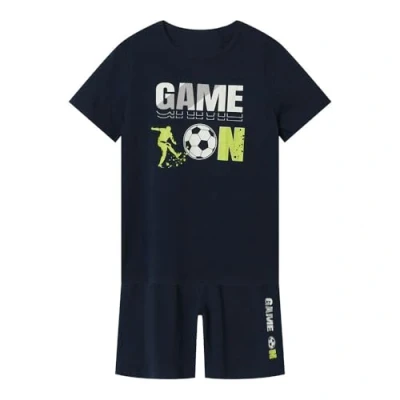 Abbildung von Name it Nkmnightset GAME ON Football Nachtwäsche Set für Kinder, Größe: 86/92, Dark sapphire